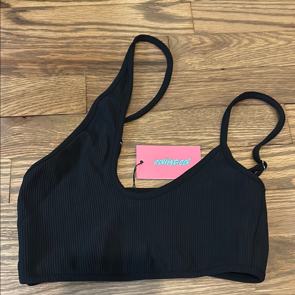 Edikted Black cross body Minimalist Bra top